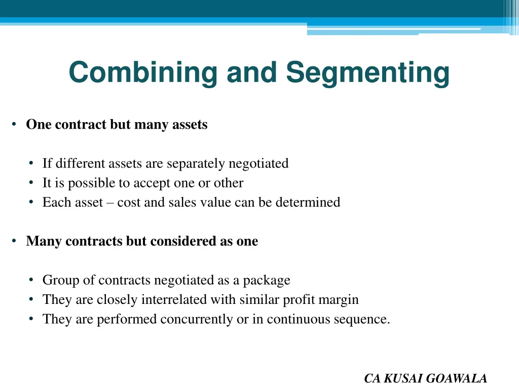 combining and segmenting