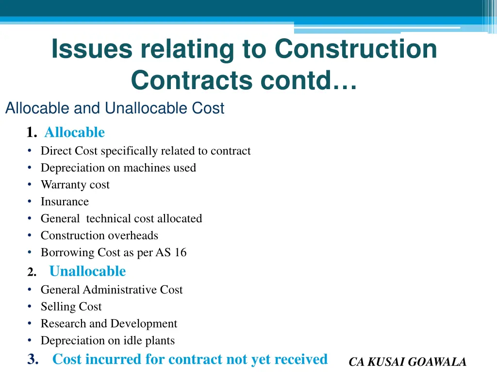 issues relating to construction contracts contd 1