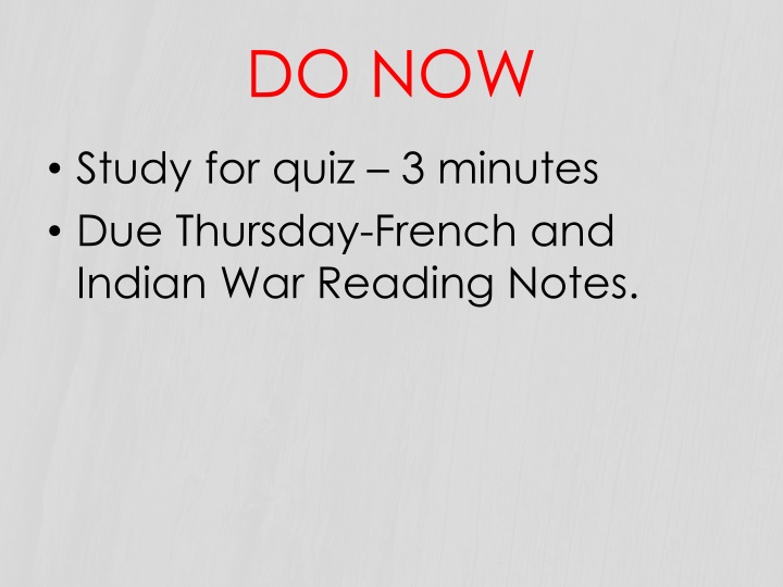 do now