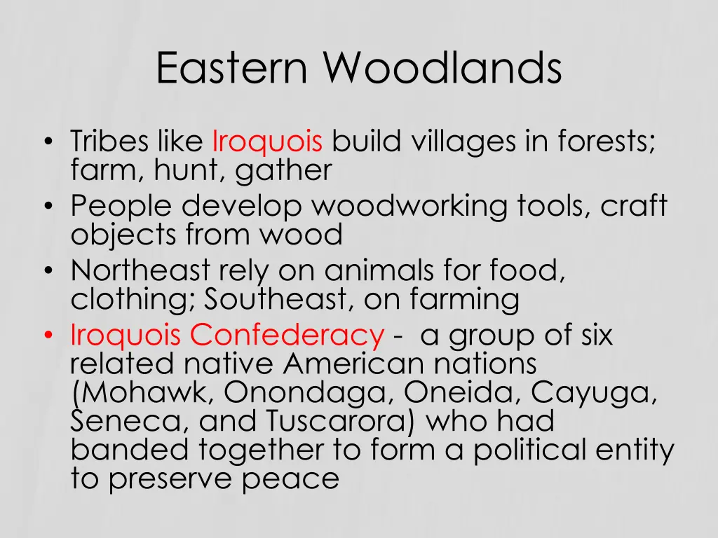 eastern woodlands