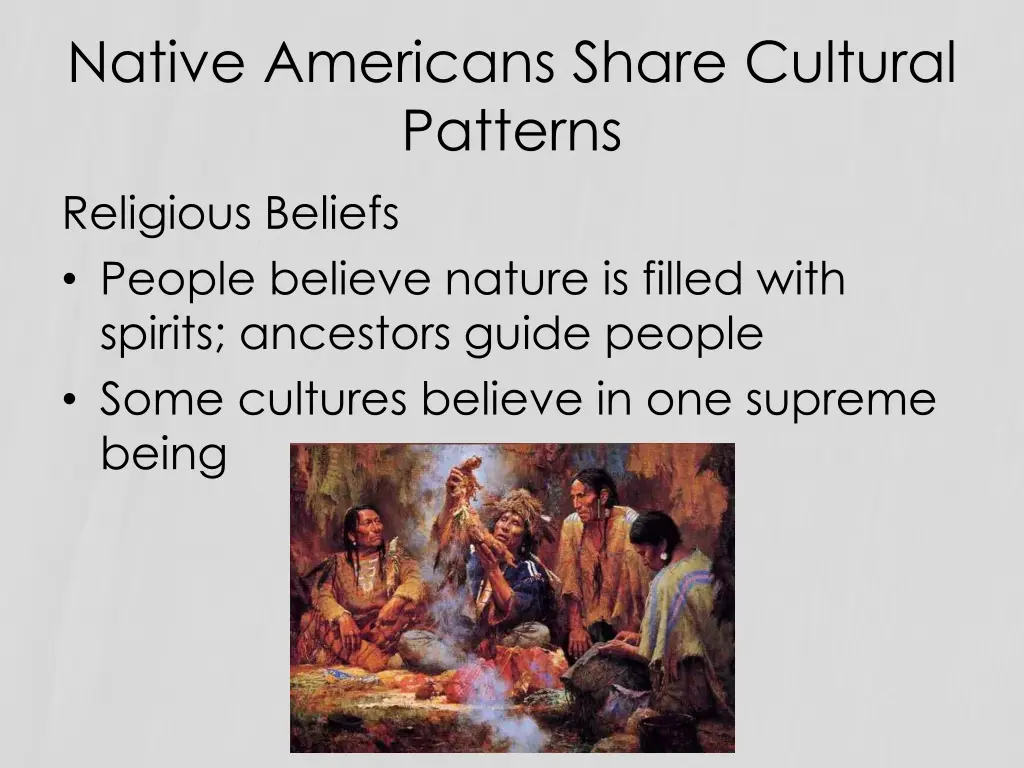 native americans share cultural patterns