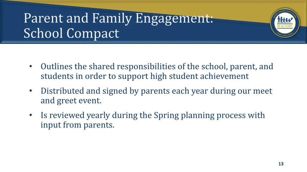 parent and family engagement school compact