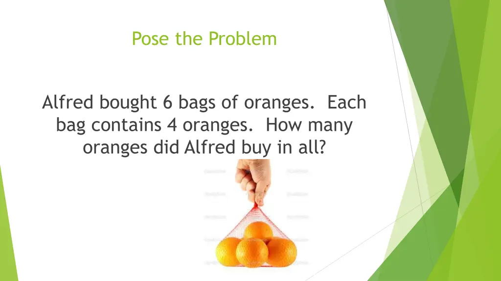 pose the problem