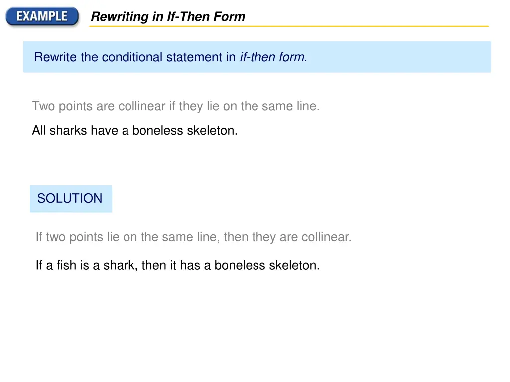 rewriting in if then form 1