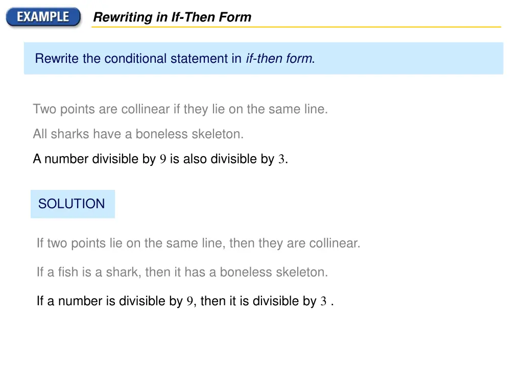 rewriting in if then form 2
