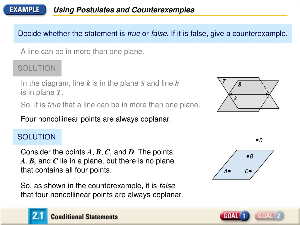 using postulates and counterexamples 1