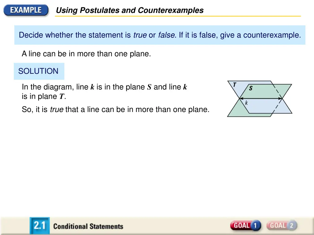 using postulates and counterexamples