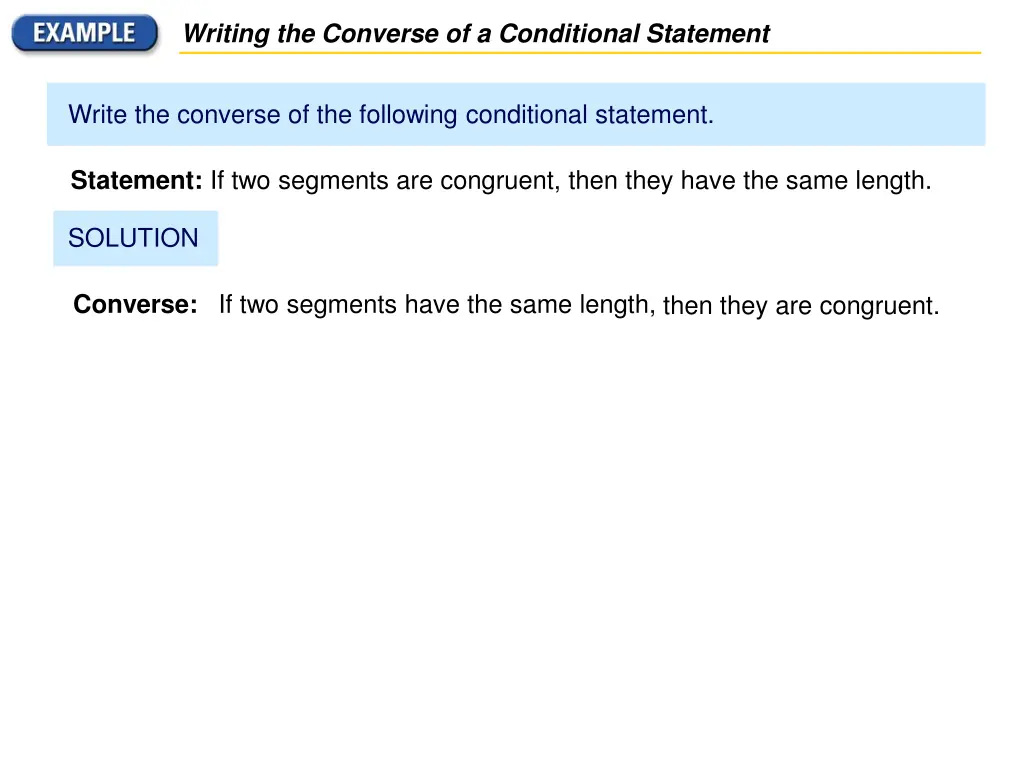 writing the converse of a conditional statement