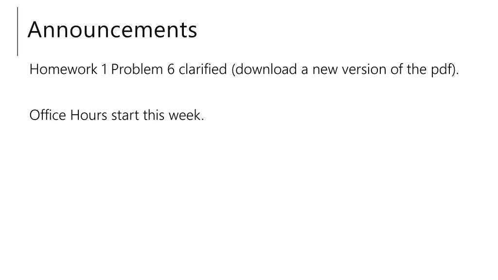 announcements
