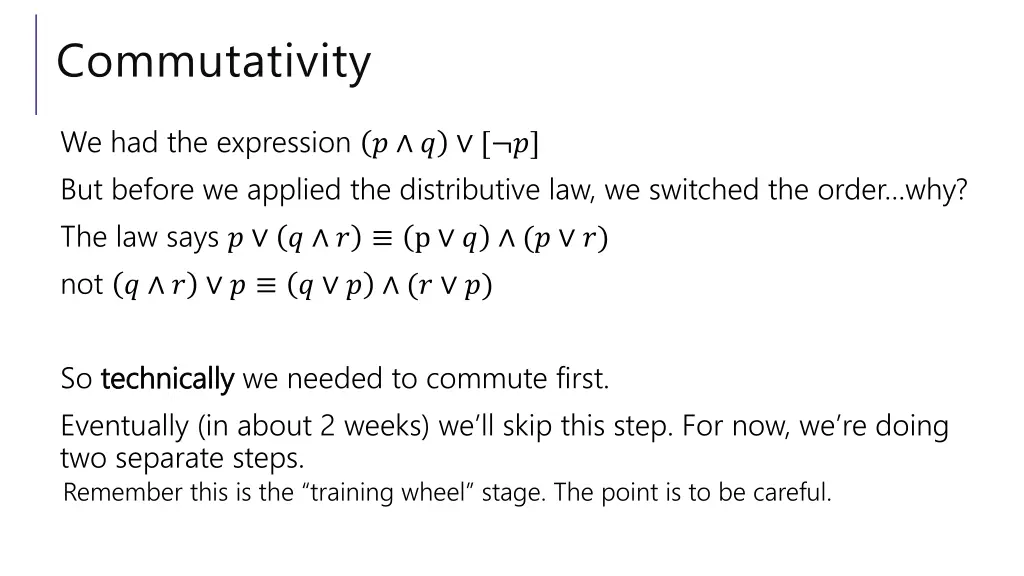 commutativity