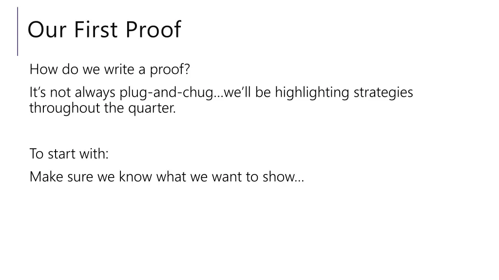 our first proof 2