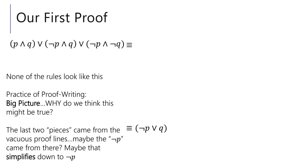our first proof 3