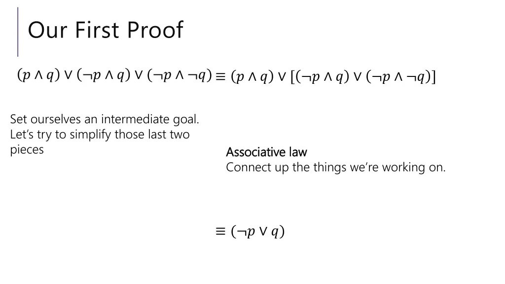 our first proof 5