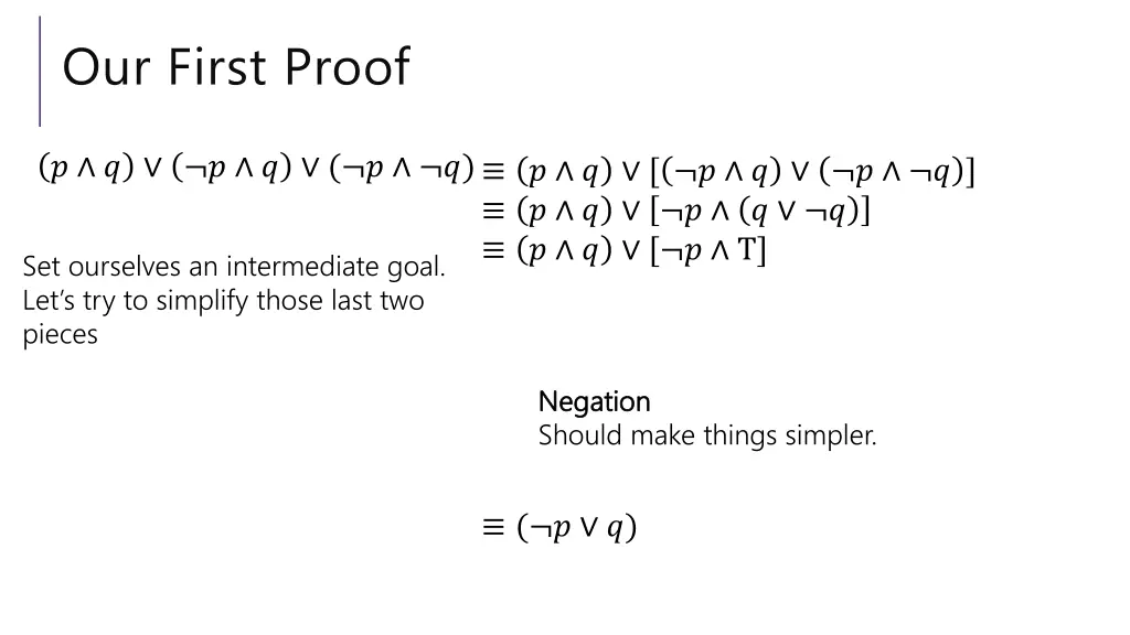 our first proof 7