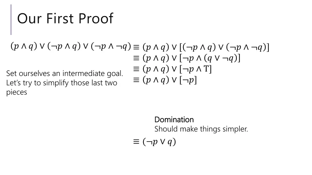 our first proof 8