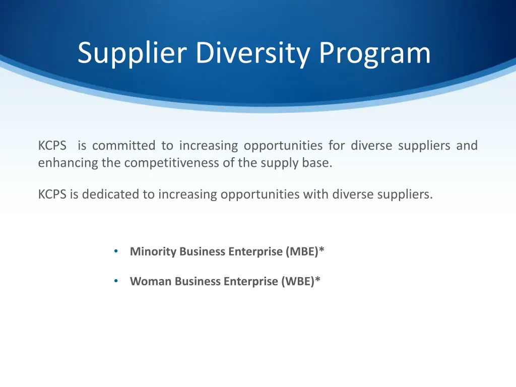 supplier diversity program
