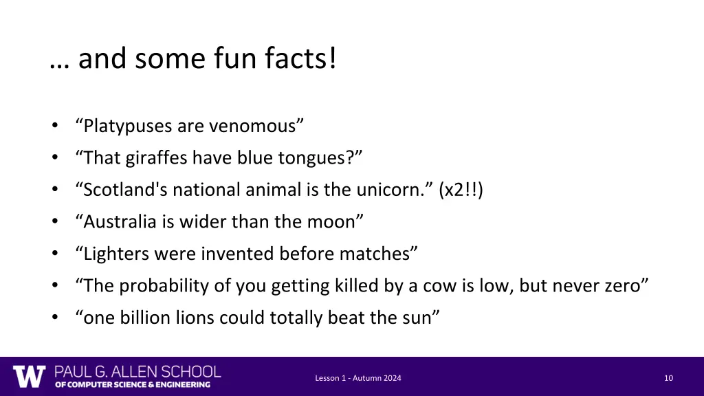 and some fun facts