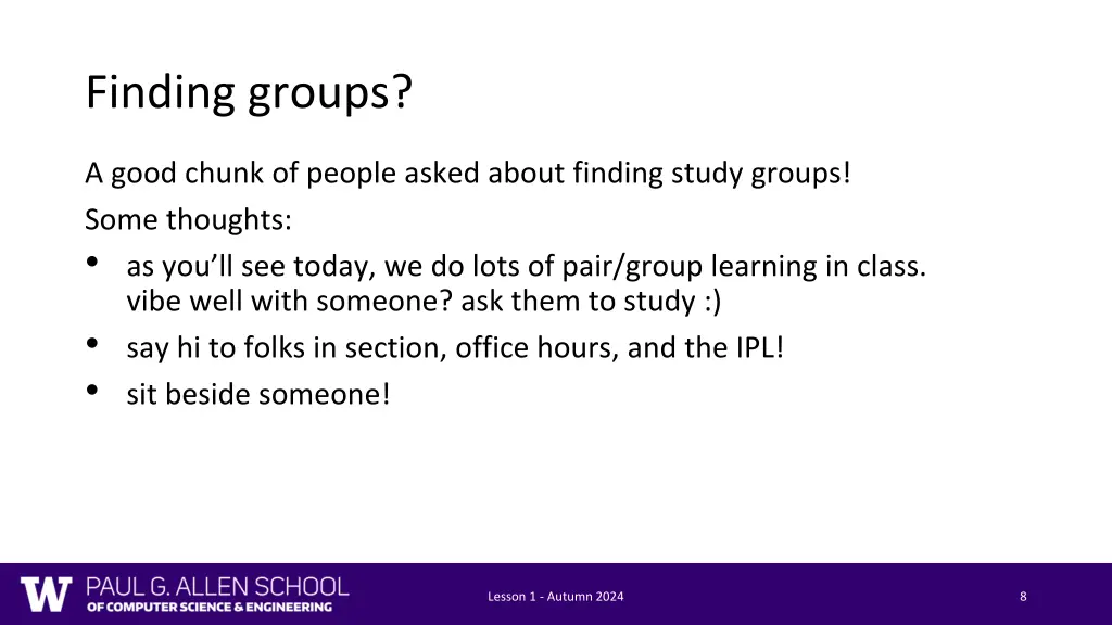 finding groups