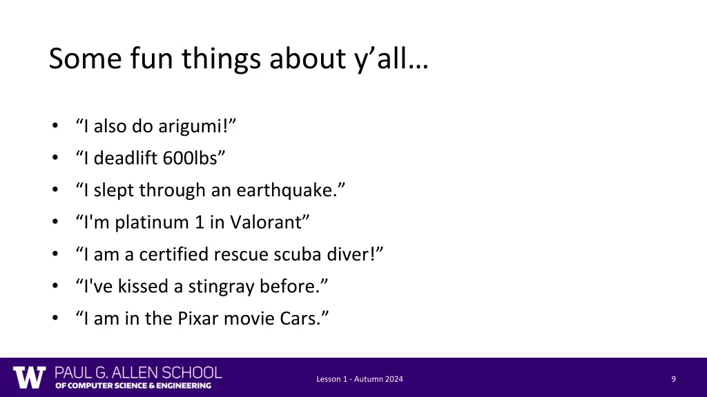 some fun things about y all