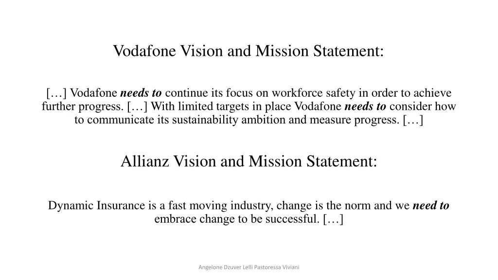 vodafone vision and mission statement
