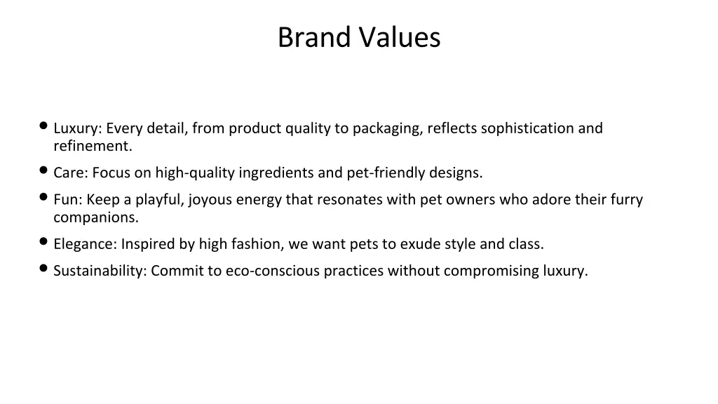 brand values