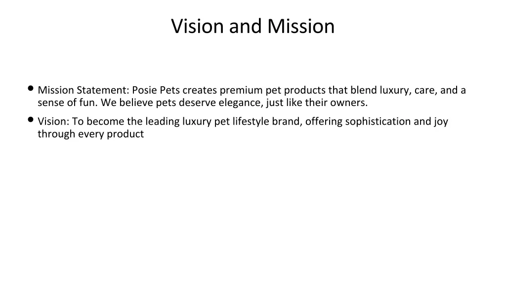 vision and mission