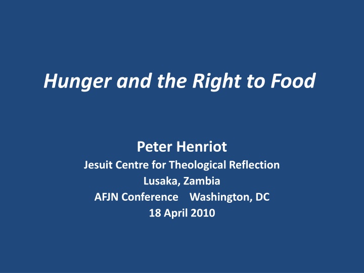 hunger and the right to food