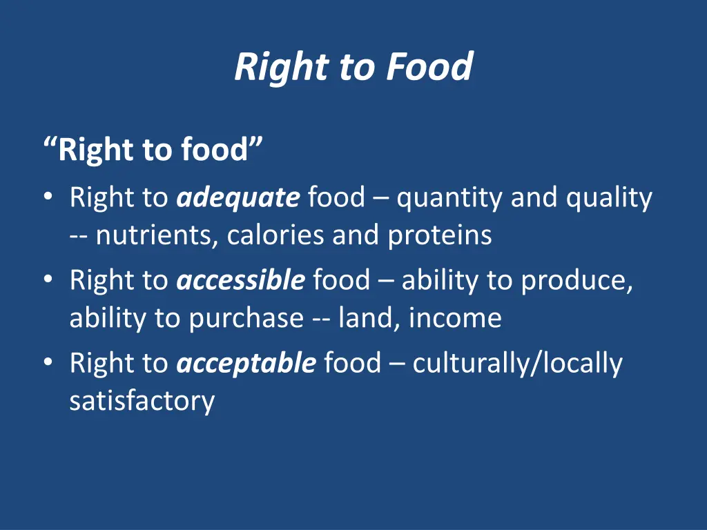 right to food 11