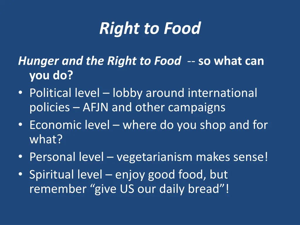 right to food 21