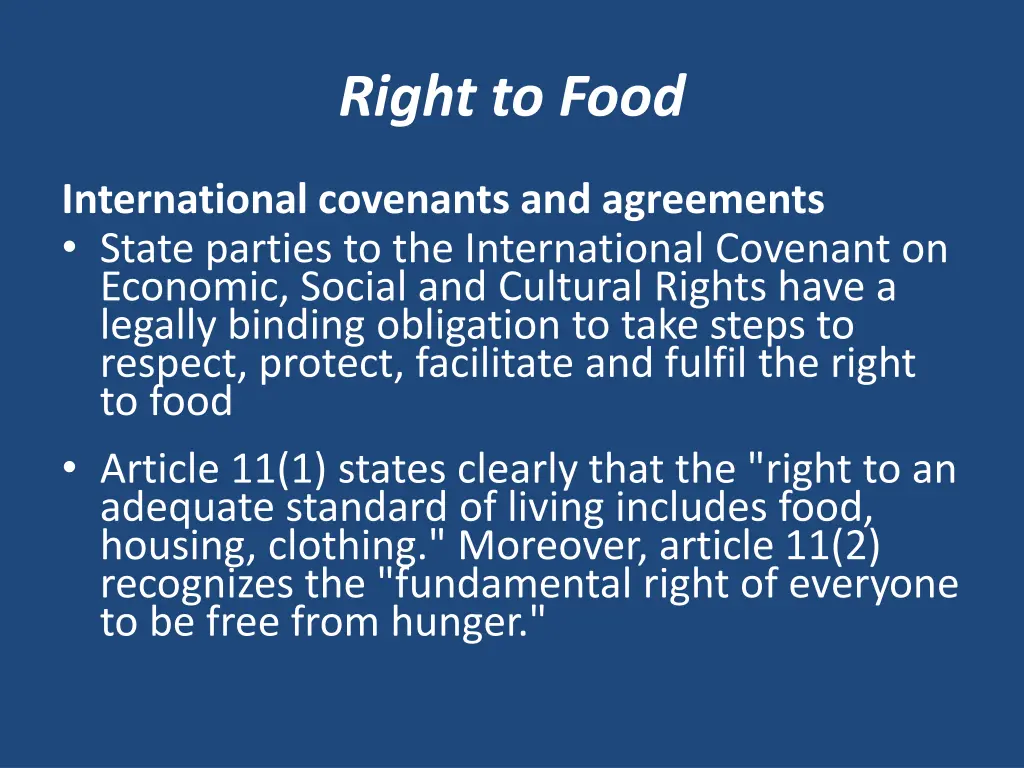 right to food 8