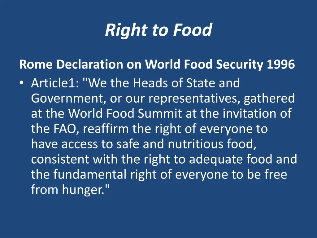 right to food 9