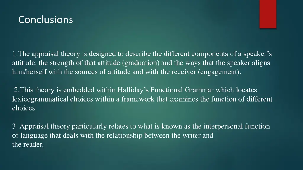 conclusions