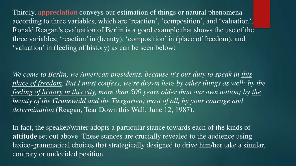 thirdly appreciation conveys our estimation