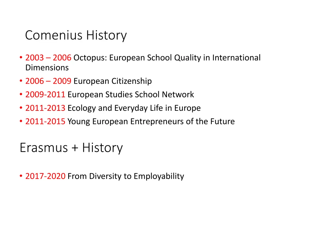 comenius history
