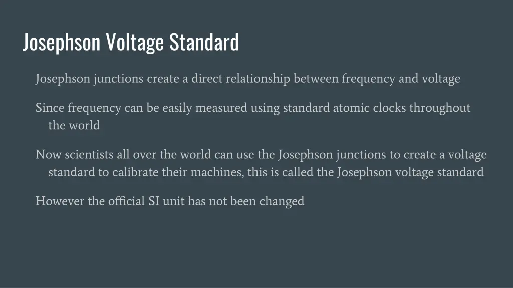 josephson voltage standard