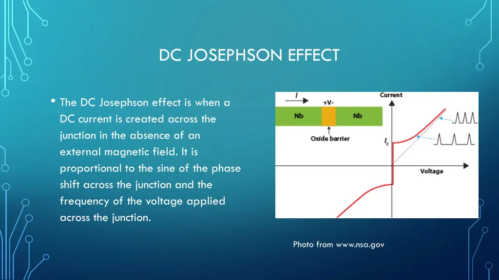 dc josephson effect