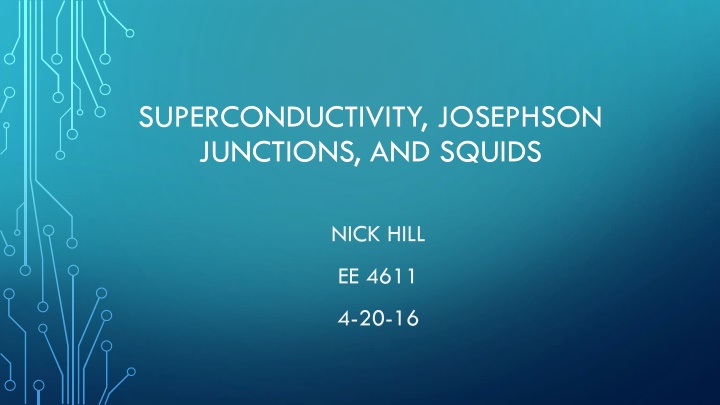 superconductivity josephson junctions and squids