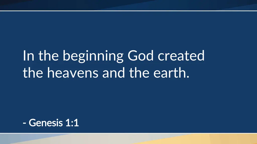 in the beginning god created the heavens