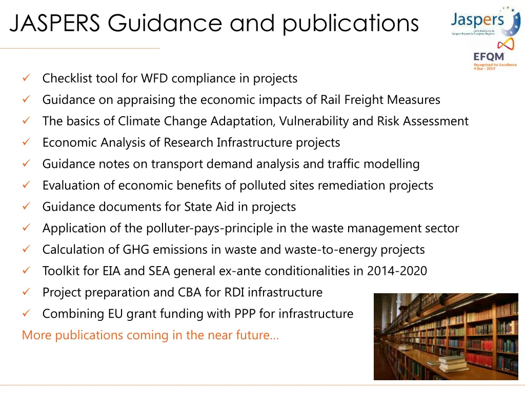 jaspers guidance and publications