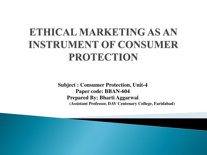 subject consumer protection unit 4 paper code