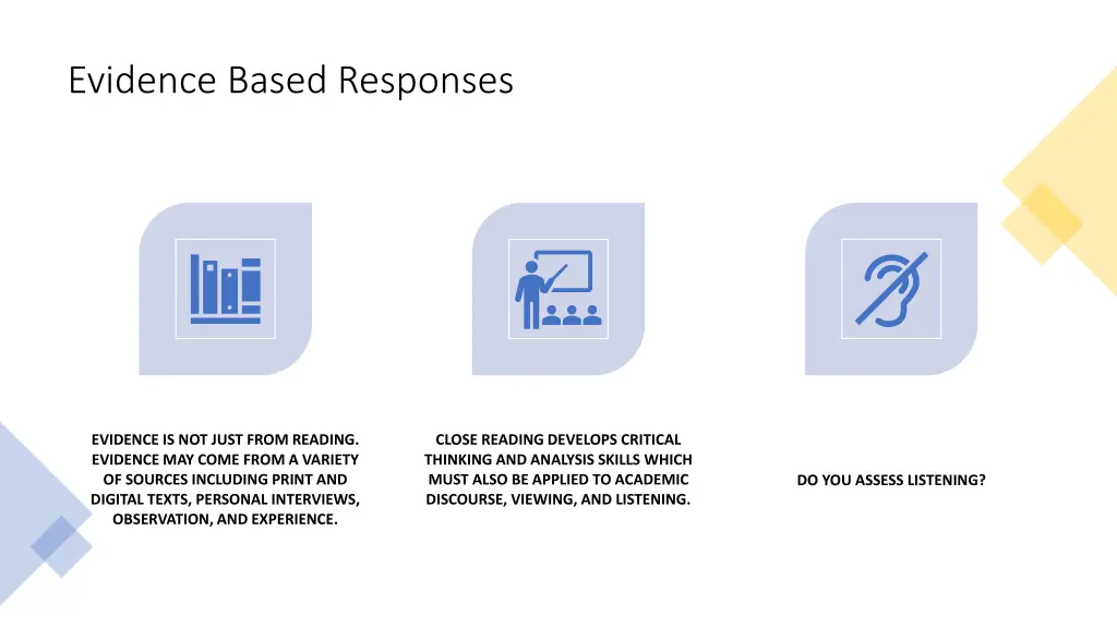 evidence based responses 1