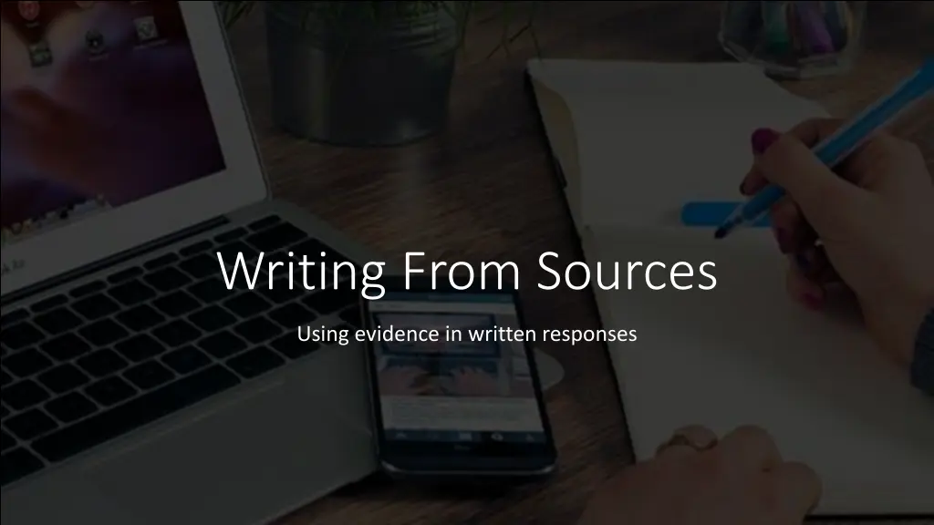 writing from sources