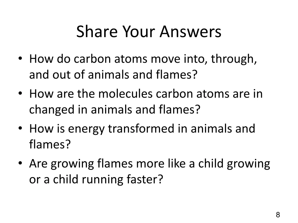 share your answers