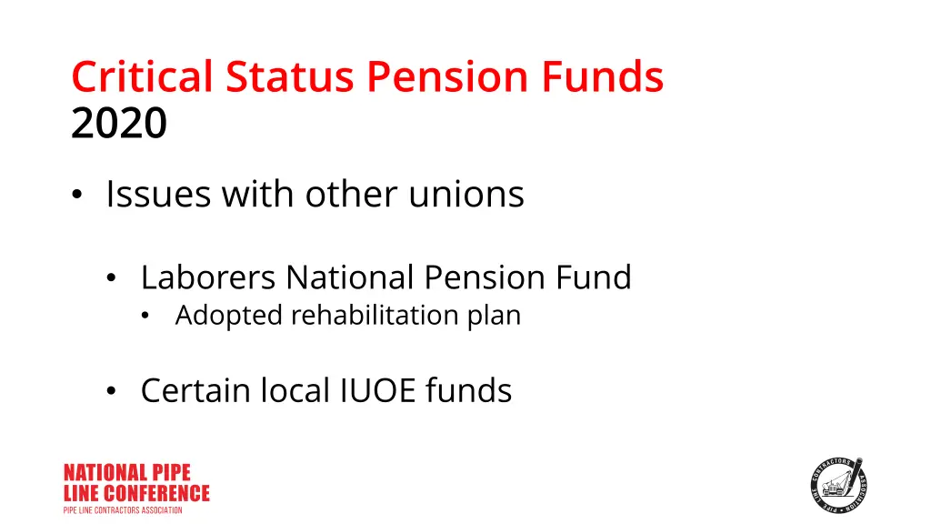 critical status pension funds 2020 issues with