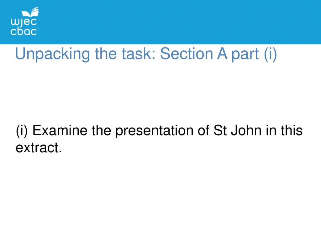 unpacking the task section a part i