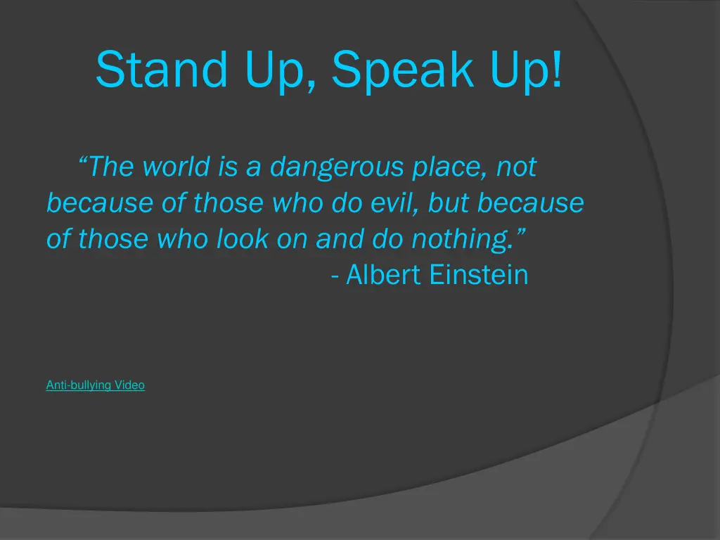 stand up speak up