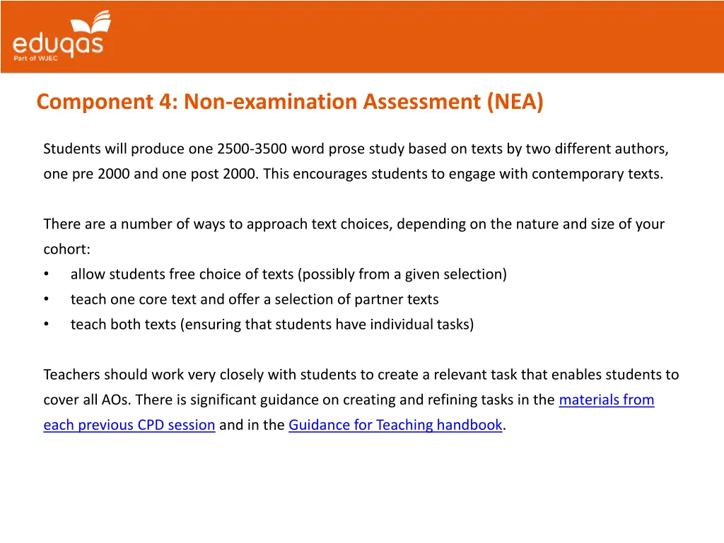 component 4 non examination assessment nea