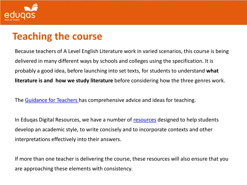teaching the course