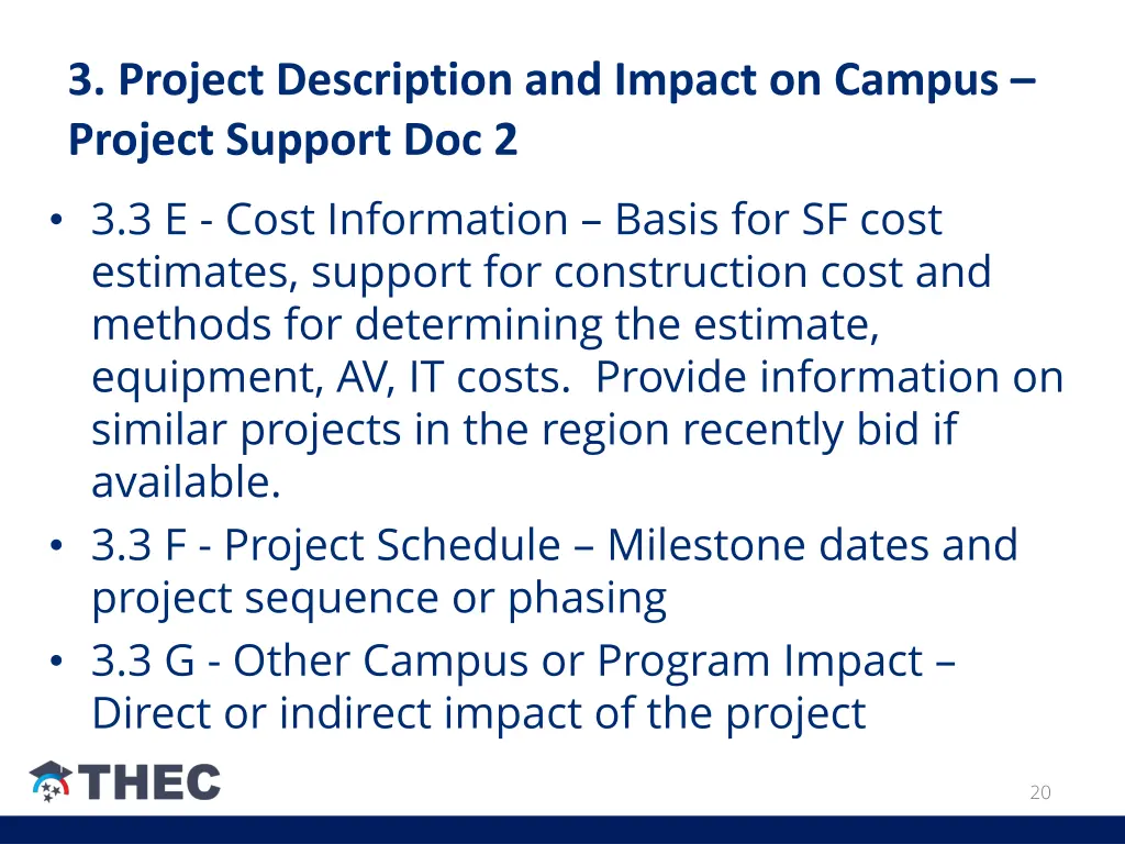 3 project description and impact on campus 3