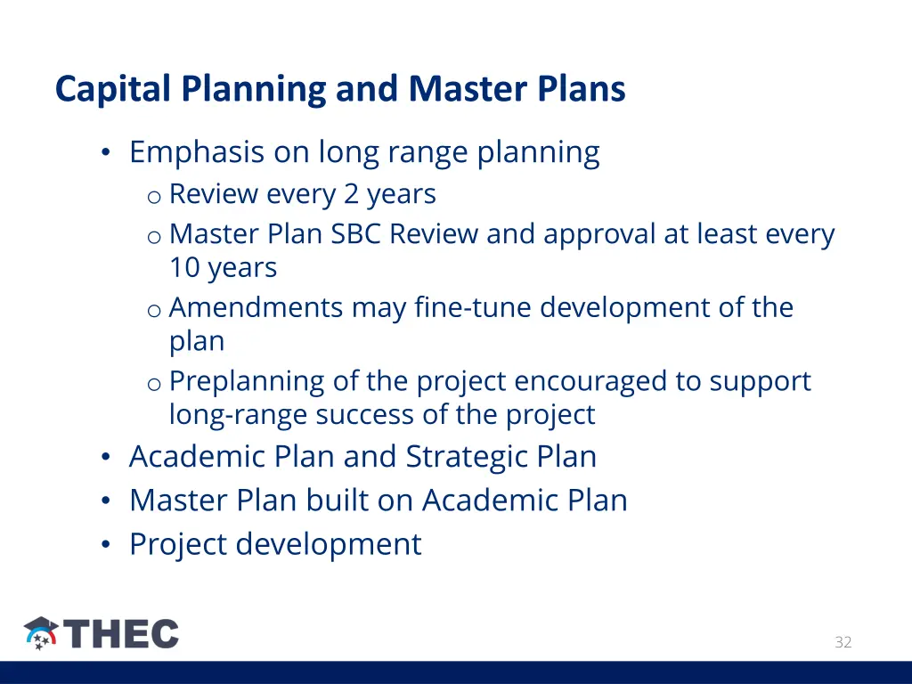 capital planning and master plans